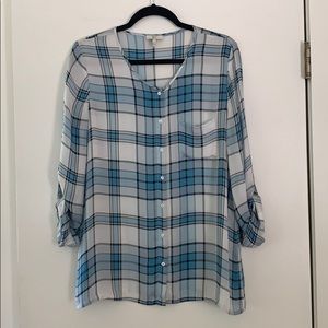 Joie Button Up Silk Blouse
